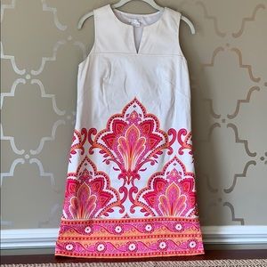 Sleeveless midi sheath dress